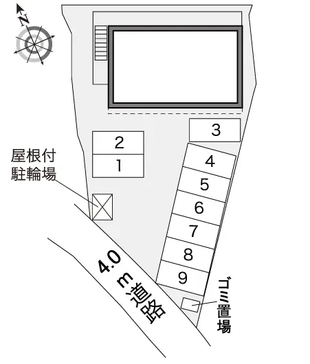 ★手数料０円★広島市安佐北区落合南３丁目　月極駐車場（LP）